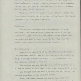 Norfolk Island Archaeological Documentation Report. East Side, Main Building. New Military Barracks. KAVHA Archaeology Report 6, Part 1. [Colour version 3 of 18 pdfs]