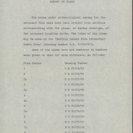 Norfolk Island Archaeological Investigation of Route of Proposed Underground Pipework. KAVHA Archaeology Report 7, Part 1. [Colour version 2 of 14 pdfs]