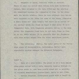Norfolk Island Archaeological Investigation of Route of Proposed Underground Pipework. KAVHA Archaeology Report 7, Part 1. [Colour version 9 of 14 pdfs]