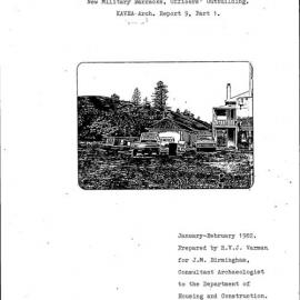 New Military Barracks, Officers' Outbuilding. KAVHA Archaeology Report 9, Part 1. [Norfolk Island]