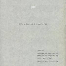 KAVHA Archaeological Report 7, Part 2. [Investigation of Route of Proposed Underground Pipework. Norfolk Island] [Colour version 1 of 4 pdfs]