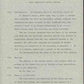 Royal Engineer's Office and Stables. KAVHA Archaeology Report 8, Part 1. [Norfolk Island] [Colour version 7 of 14 pdfs]