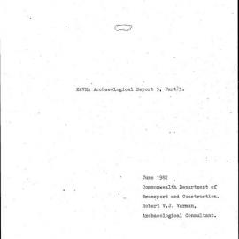 KAVHA Archaeological Report 5, Part 3. [Various Buildings, Norfolk Island]