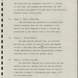 KAVHA Archaeological Report 13, Part 1. Settlement Guardhouse. [Norfolk Island] [Colour version 2 of 12 pdfs]