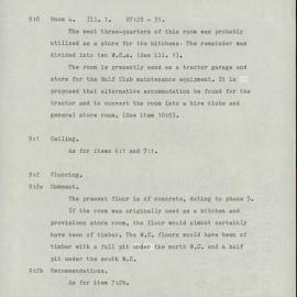Stipendiary Magistrate's Annex (Golf Club Annex). KAVHA Archaeological Report 14, Part 1. [Norfolk Island] [Colour version 5 of 7 pdfs]