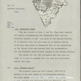 Survey Study of the First, Second, and Third Settlements on Norfolk Island. Part 1 of 2. [Colour version 16 of 30 pdfs]