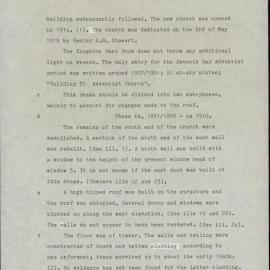 Protestant Church/ Youth Centre. KAVHA Archaeological Report 14, Part 1. [Norfolk Island] [Colour version 7 of 15 pdfs]