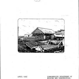 Police Office, (Single Boatshed). KAVHA Archaeological Report 17, Part 1. [Norfolk Island]