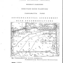 Tudor Gatehouse Precinct. Murray Gardens, Heritage Rose Planting. Parramatta Park. Archaeological Assessment With Recommendations.