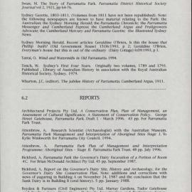 Archaeological Zoning Plan for Parramatta Park. Part 1. [Colour version 9 of 11 pdfs]