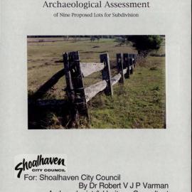 Comberton Grange. Falls Creek, Nowra. Archaeological Assessment of Nine Proposed Lots for Subdivision. [Colour version 1 of 1 pdfs]