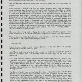 Walsh Bay Redevelopment. Downshire Street - Ferry Lane. Archaeological Excavation Progress Report. [Colour version 3 of 8 pdfs]