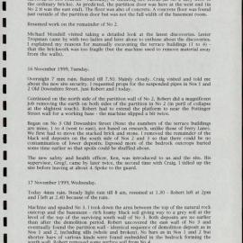 Walsh Bay Redevelopment. Downshire Street - Ferry Lane. Archaeological Excavation Progress Report. [Colour version 5 of 8 pdfs]