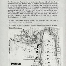 Goodaywang Reserve Preservation/ Conservation Management Plan. [Colour version 2 of 17 pdfs]