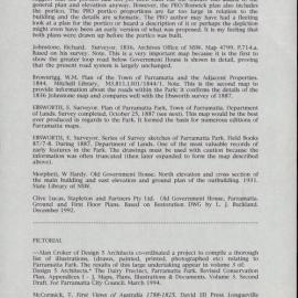 Old Government House, Parramatta. Archaeological Report of Building Fabric Exposed During Works April-June 1999. [Colour version 15 of 17 pdfs]