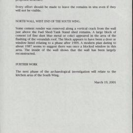 Old Government House, Parramatta. Archaeological Report of Building Fabric Exposed During Works April-June 1999. [Colour version 16 of 17 pdfs]