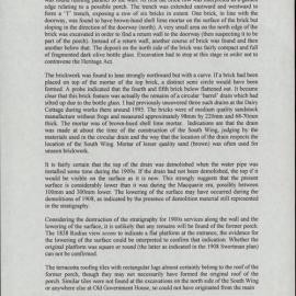 Old Government House, Parramatta. Archaeological Report of Building Fabric Exposed During Works April-June 1999. [Colour version 17 of 17 pdfs]