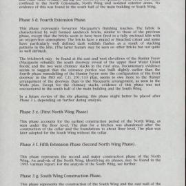 Old Government House, Parramatta. Archaeological Report of Building Fabric Exposed During Works April-June 1999. [Colour version 4 of 17 pdfs]