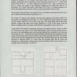 Park Lodge. 9-10 The Park, Parramatta (13-21 Good Street, Westmead). An Archaeological Assessment of Aboveground and Belowground Remains. Part 1. [Colour version 2 of 3 pdfs]