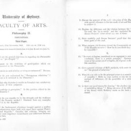 Philosophy II Distinction Third Paper, 1942