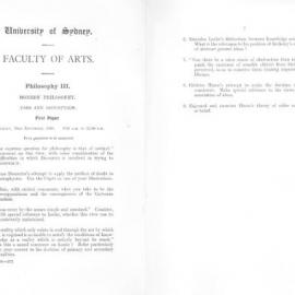 Philosophy III Modern Philosophy, 1946