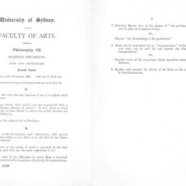 Philosophy III Political Philosophy Second Paper, 1947