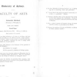 Scientific Method (I level) Second Paper, 1950