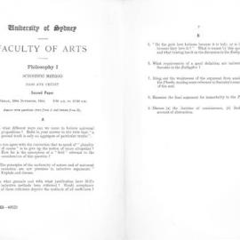 Scientific Method (I level) Second Paper, 1954