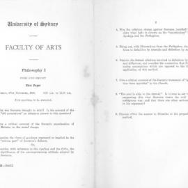 Philosophy I First Paper, 1956