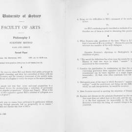 Philosophy I Scientific Method Second Paper, 1957