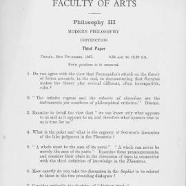 Philosophy III Modern Philosophy Distinction Third Paper, 1957