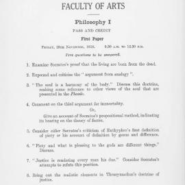 Philosophy I First Paper, 1958