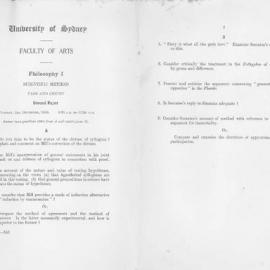 Philosophy I Scientific Method Second Paper, 1958