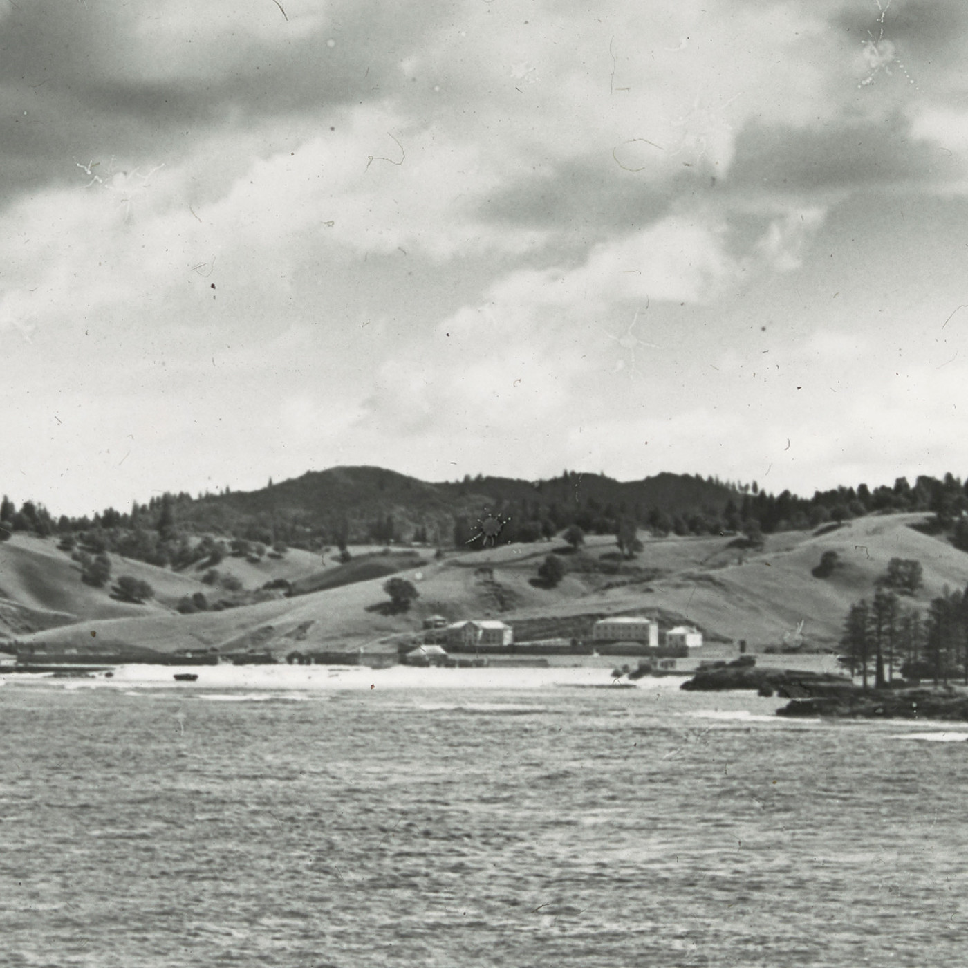 View from sea towards Kingston, Norfolk Island