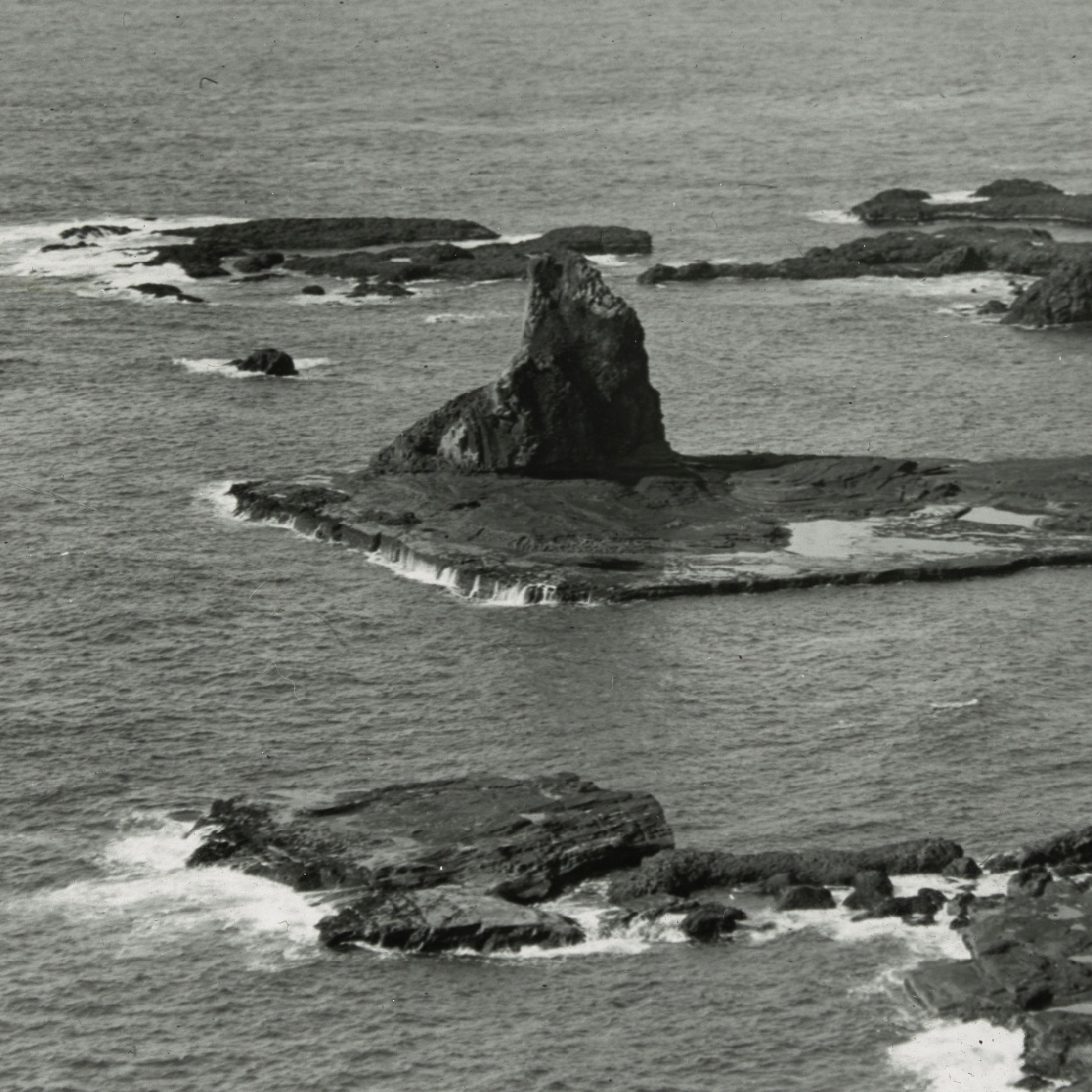 Rocky outcrops in the ocean