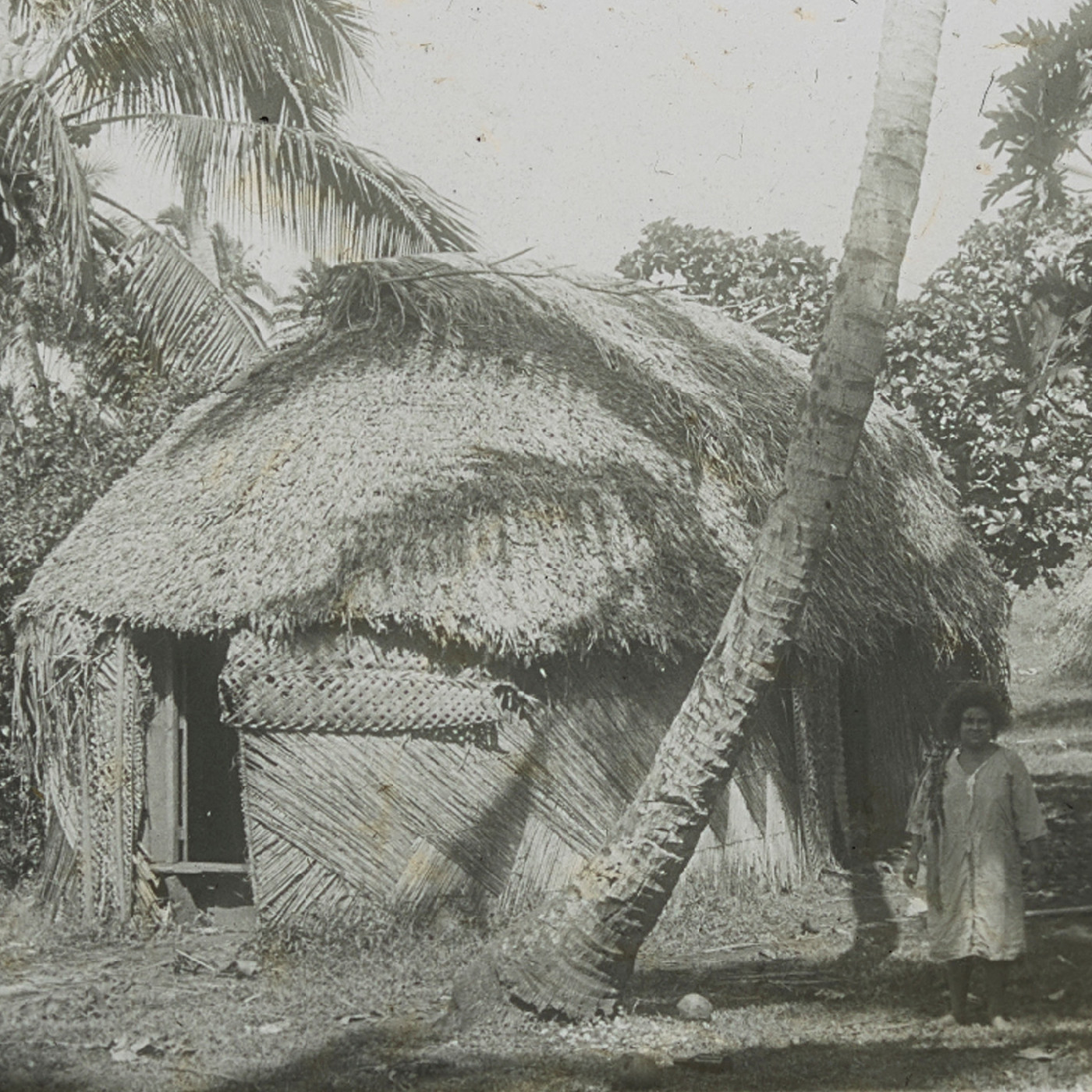 Traditional huts in Mu'a on Tongatapu island, Tonga