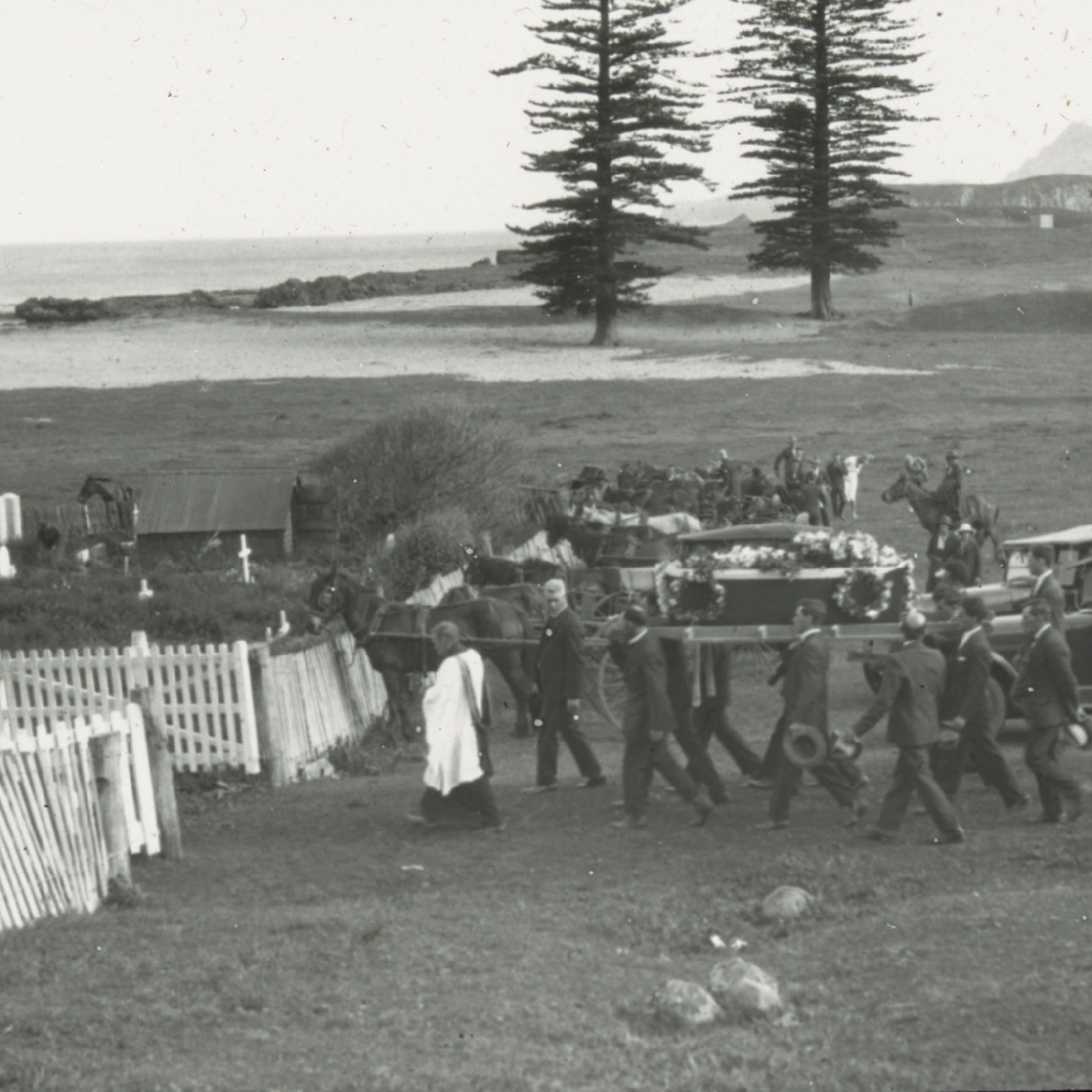 Pallbearers at the funeral of Naomi Quintal, Norfolk Island