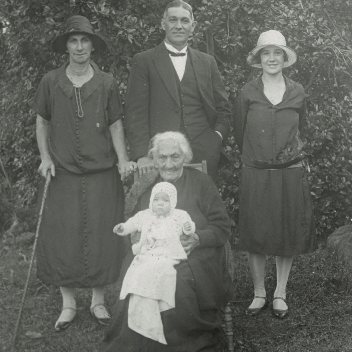 Diana Adams with family, Norfolk Island