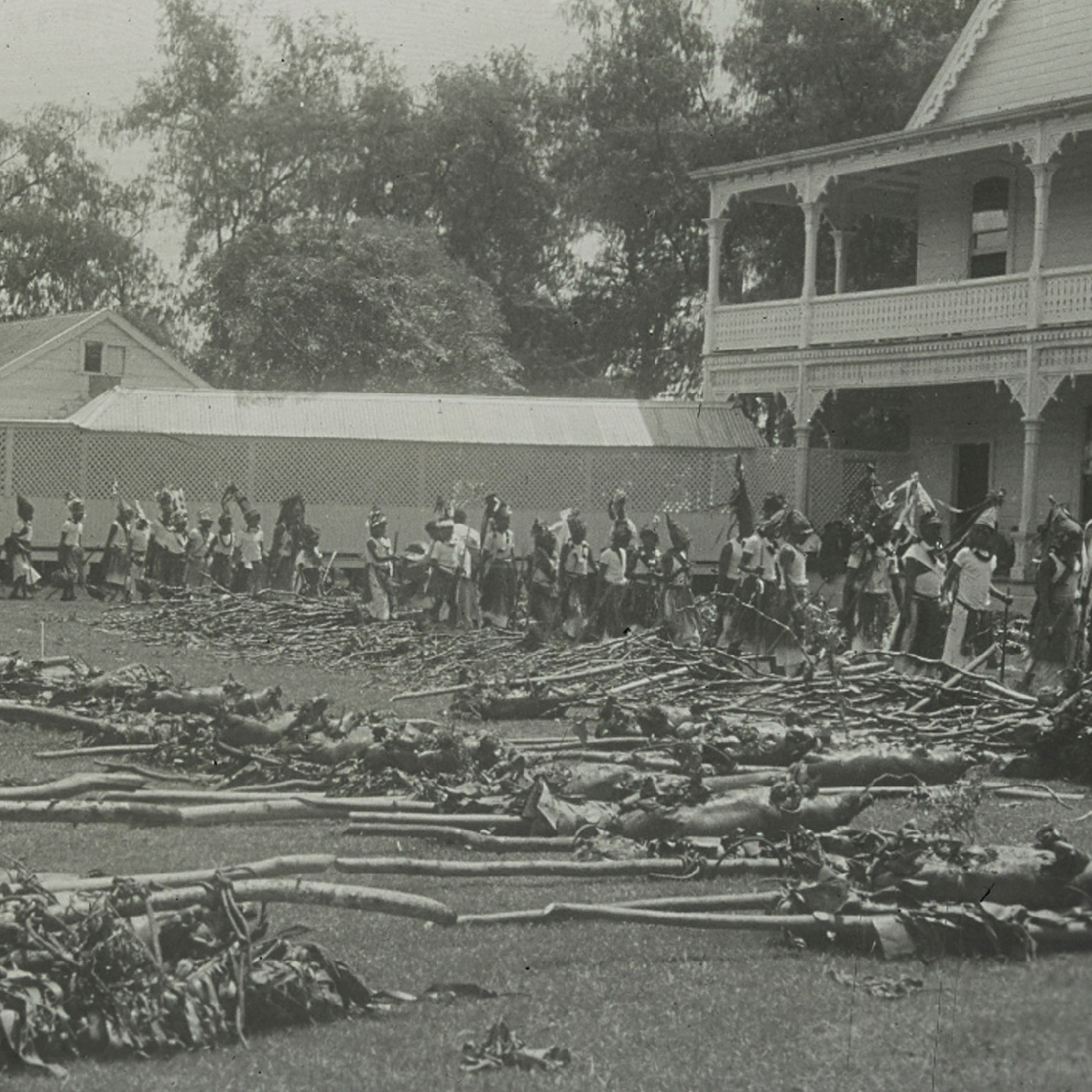 Ceremonial display at the Royal Palace in Nuku'alofa, Tonga