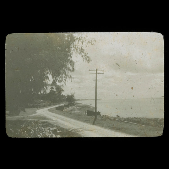 Dirt road by the shore