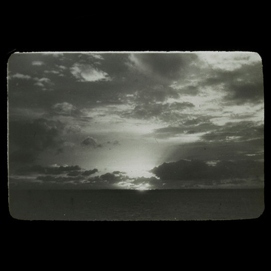 The sun on the horizon