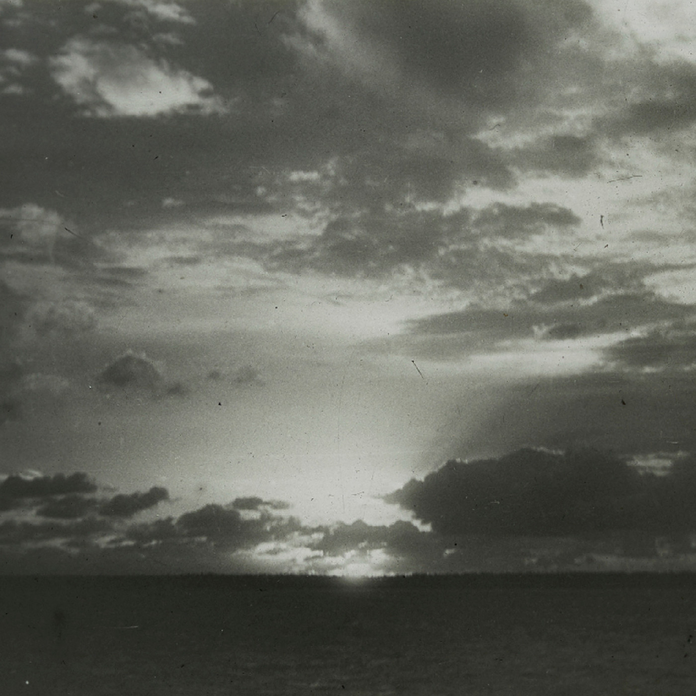 The sun on the horizon