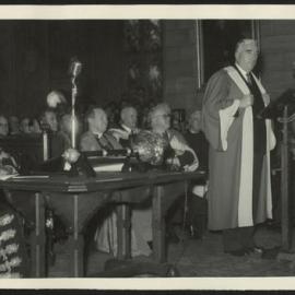 Photographs of the Commemoration of Act of Incorporation held during the Centenary celebrations in the University of Sydney's Great Hall on October 6th, 1950.