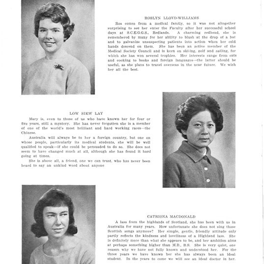 1965 Senior year book, Faculty of Medicine, University of Sydney