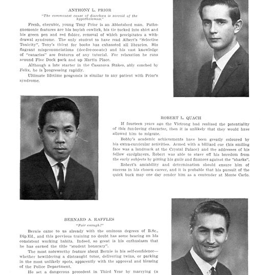 1966 Senior year book, Faculty of Medicine, University of Sydney