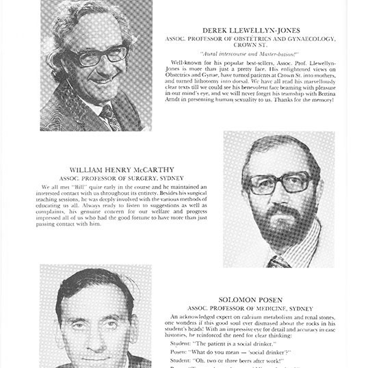 1978 October Senior year book, Faculty of Medicine, University of Sydney