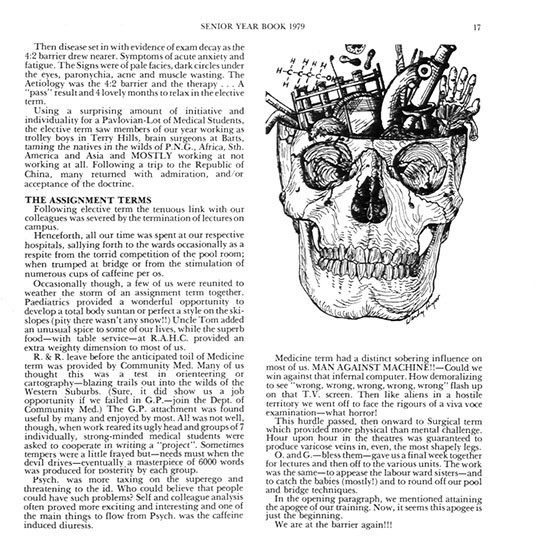 1979 Senior year book, Faculty of Medicine, University of Sydney