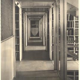 View of stacks, original Fisher Library