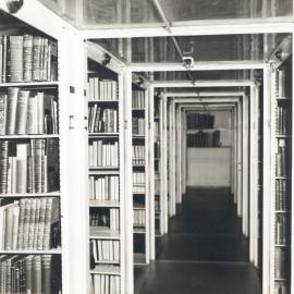 View of stacks, original Fisher Library