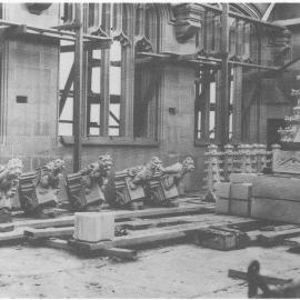 Work in progress on the original Fisher Library, now MacLaurin Hall